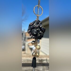 INSPIRED Flower Beaded Keychain Purse Charm NEW!​​